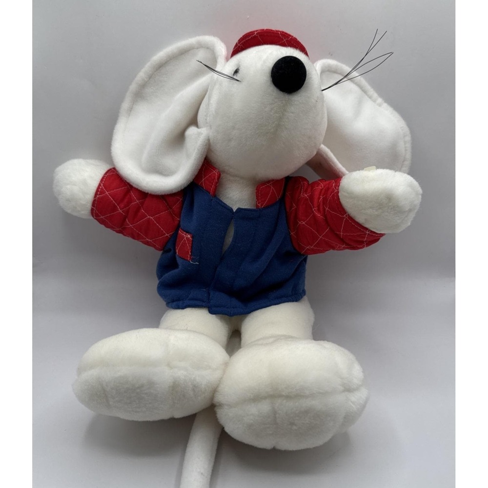 Vtg 1992 Commonwealth 16" Mouse Plush Hat Letterman Varsity Jacket Stuffed Toy
